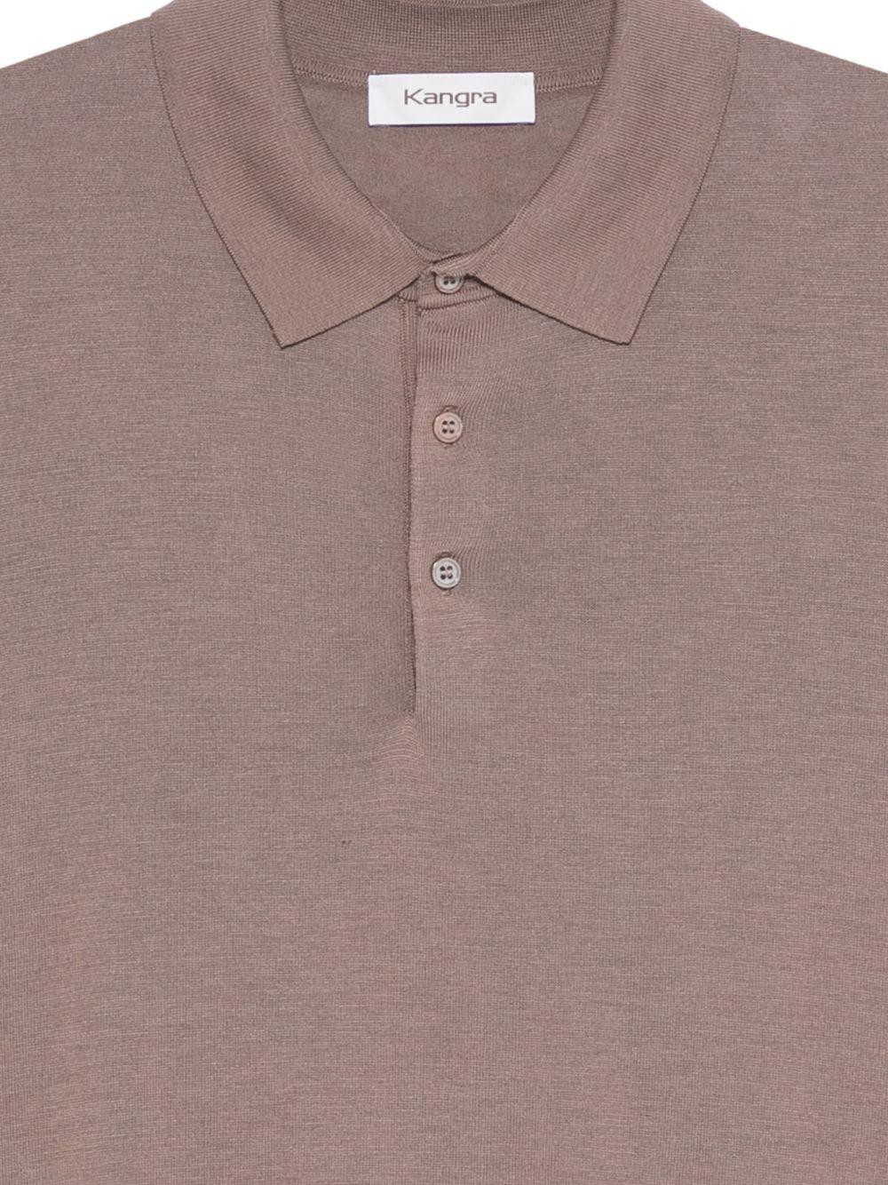 Polo a coste in beige Kangra - uomo 