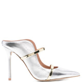 Mules Maureen 100 mule in nappa silver/gold 