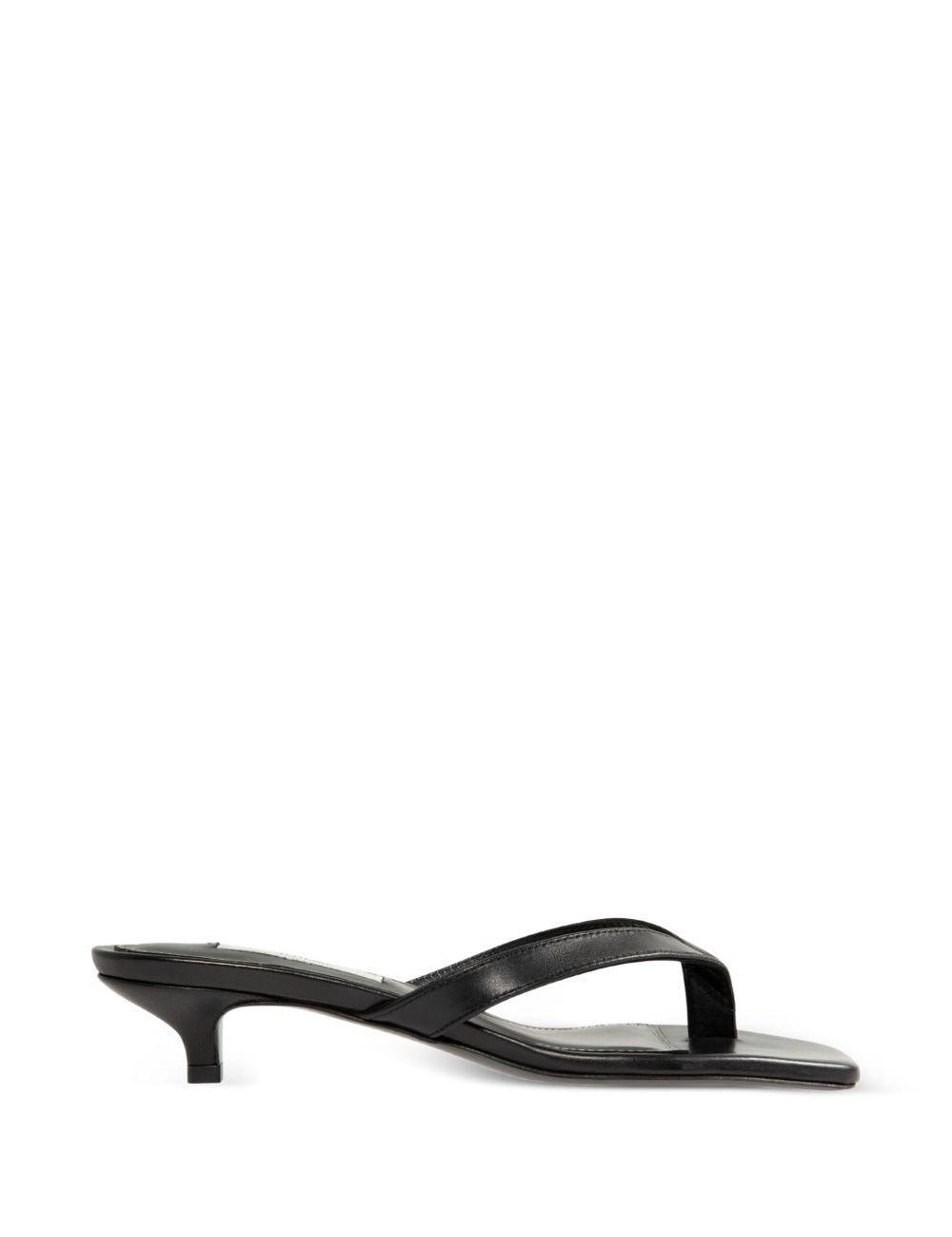 Sandali infradito in nappa in nero 
