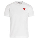 T-shirt con ricamo in bianco Comme des garcons play - uomo 
