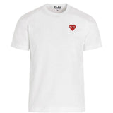 T-shirt con ricamo in bianco Comme des garcons play - uomo 
