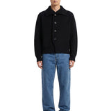 Cardigan in lana con bottoni nero 