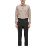 Pantaloni sartoriali in lana grigio antracite 