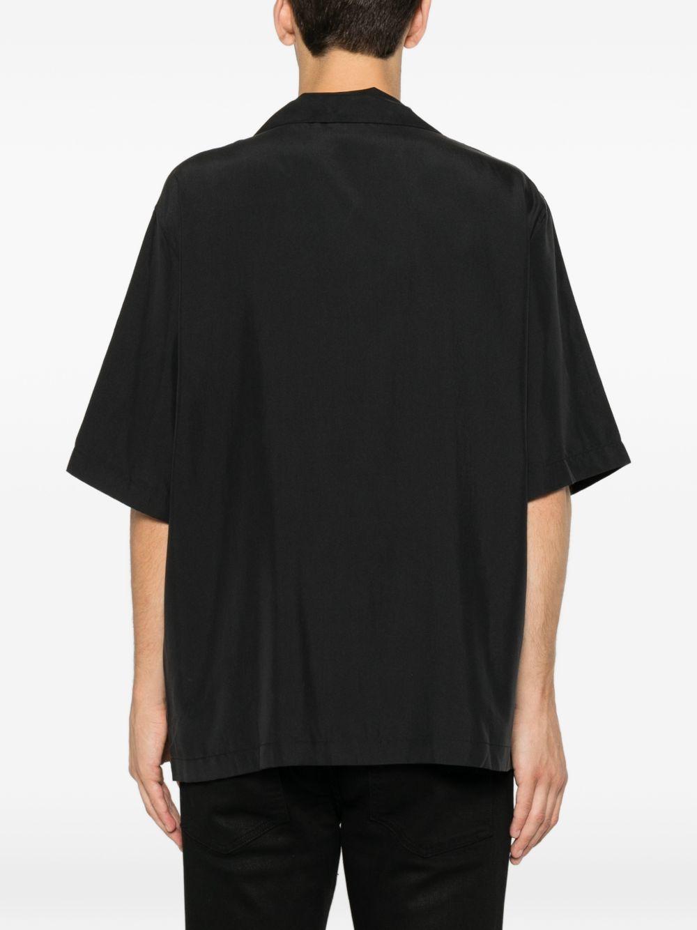 Camicia a maniche corte in nero 