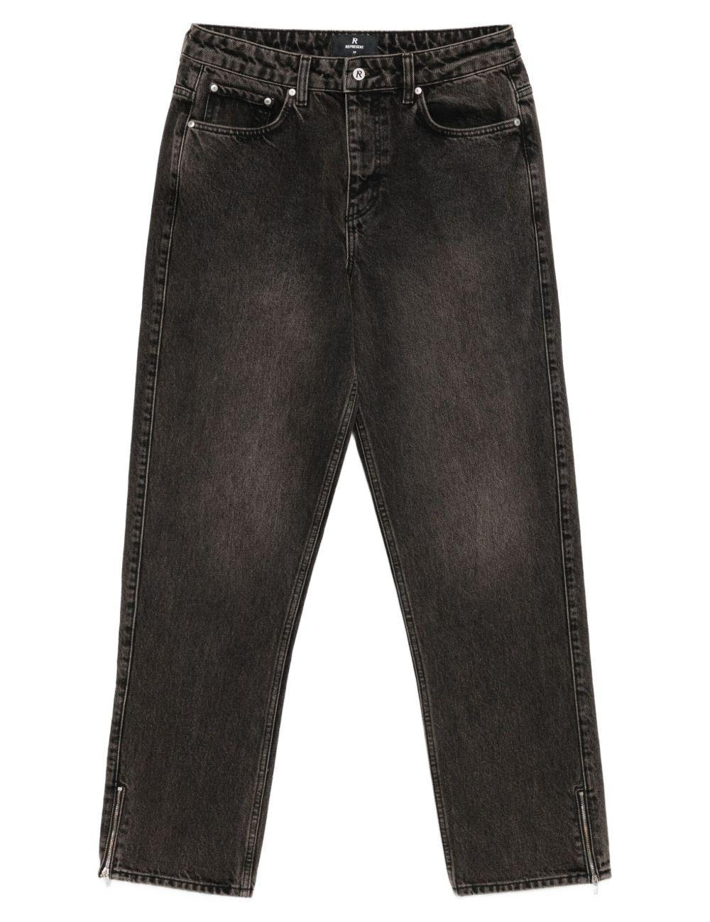 Jeans con zip in nero Represent - uomo 