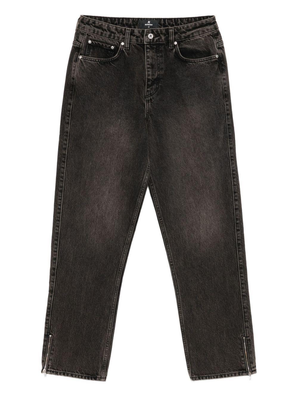 Jeans con zip in nero Represent - uomo 