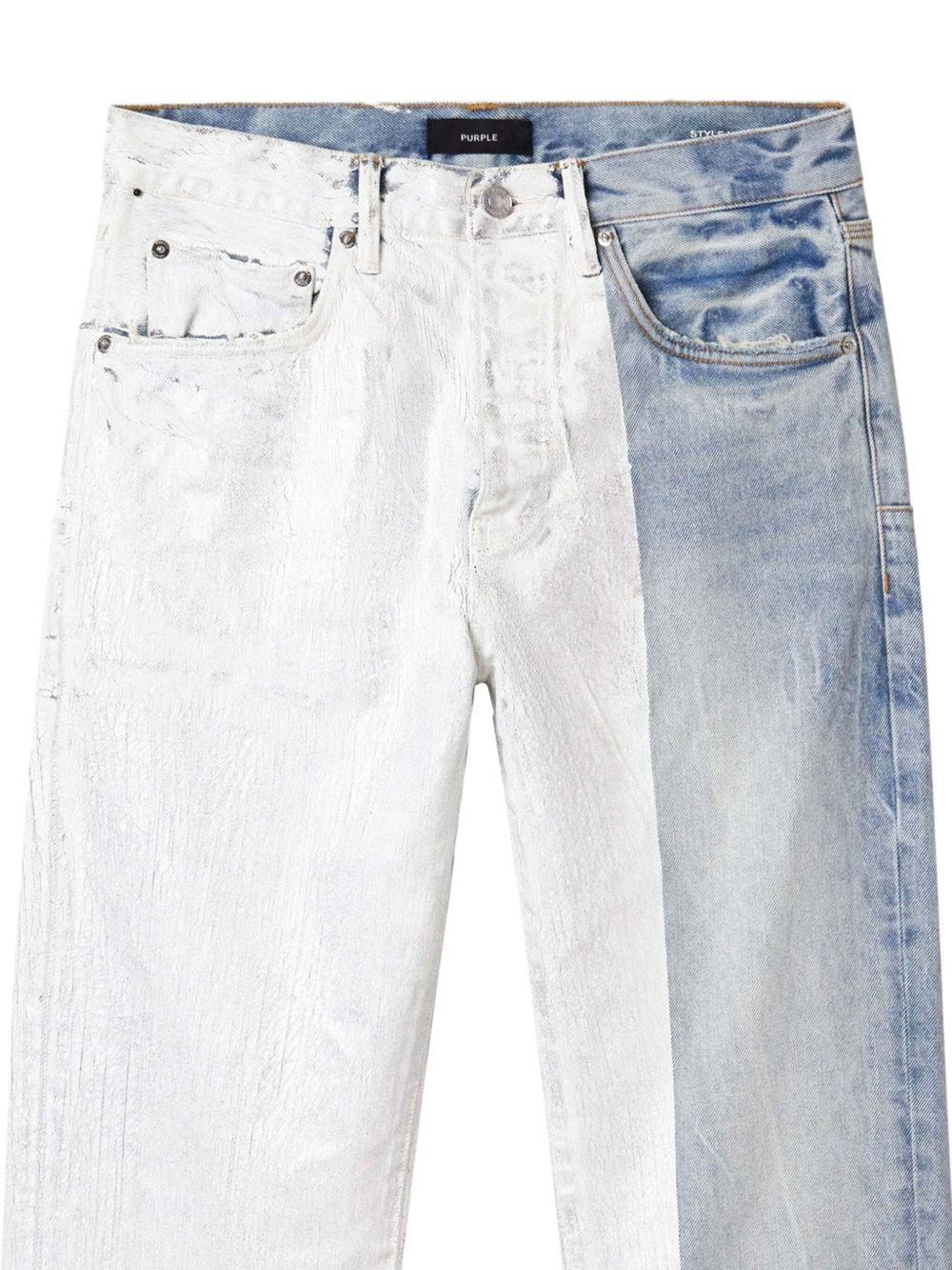 Jeans P011 con inserti in blu Purple - uomo 