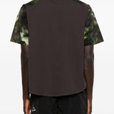 Camicia a maniche corte con stampa grafica in verde Roa x and wander - uomo 