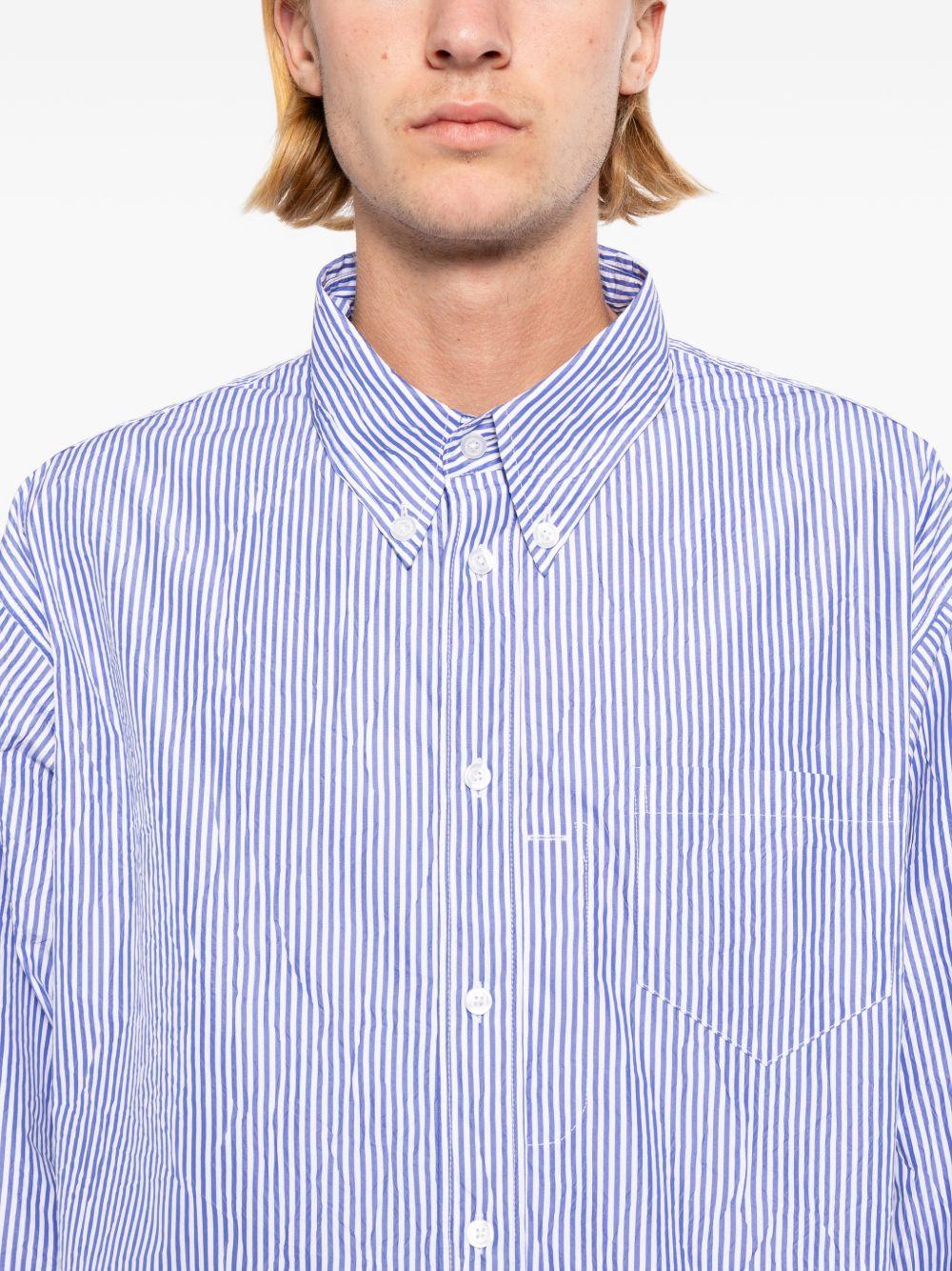 Camicia a righe con bottoni in blu Willy chavarria - uomo 