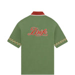 Camicia con logo ricamato in verde Drole de monsieur - uomo 