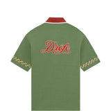 Camicia con logo ricamato in verde Drole de monsieur - uomo 