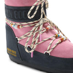 Stivali da neve con lacci e logo in rosa e blu Moon boot x guest in residence - donna 