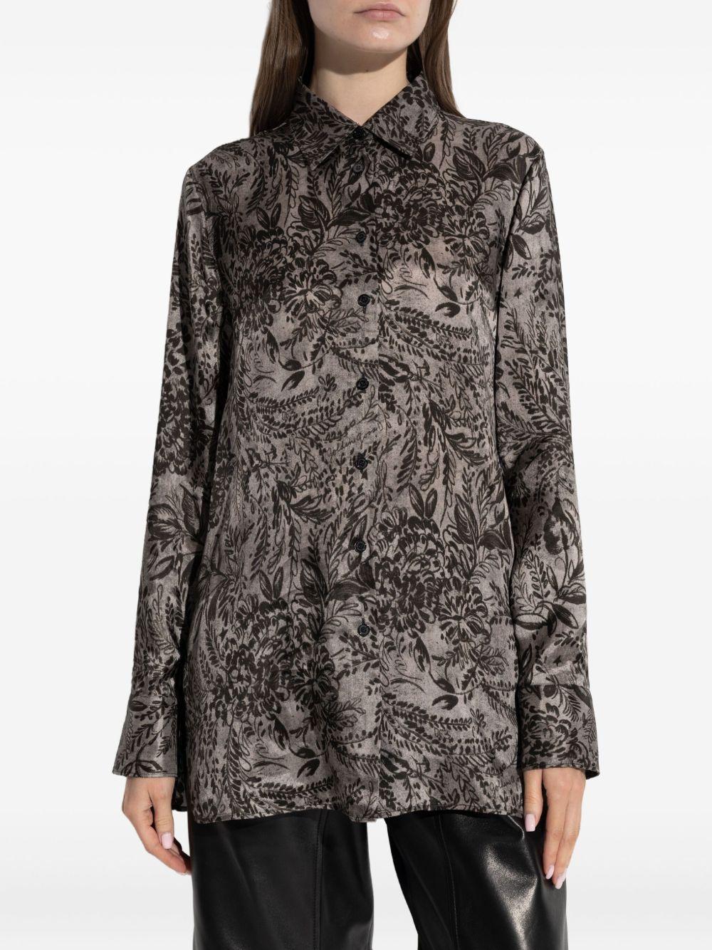 CAMICIA A STAMPA FLOREALE IN GRIGIO GOLDEN GOOSE - DONNA 