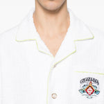 Camicia a maniche corte con stampa grafica in bianco Casablanca - uomo 
