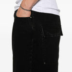 Shorts con vita elasticata in nero Entire studios - unisex 