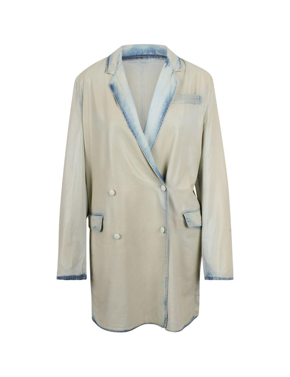 Blazer doppiopetto in lyocell in celeste Diesel - donna 