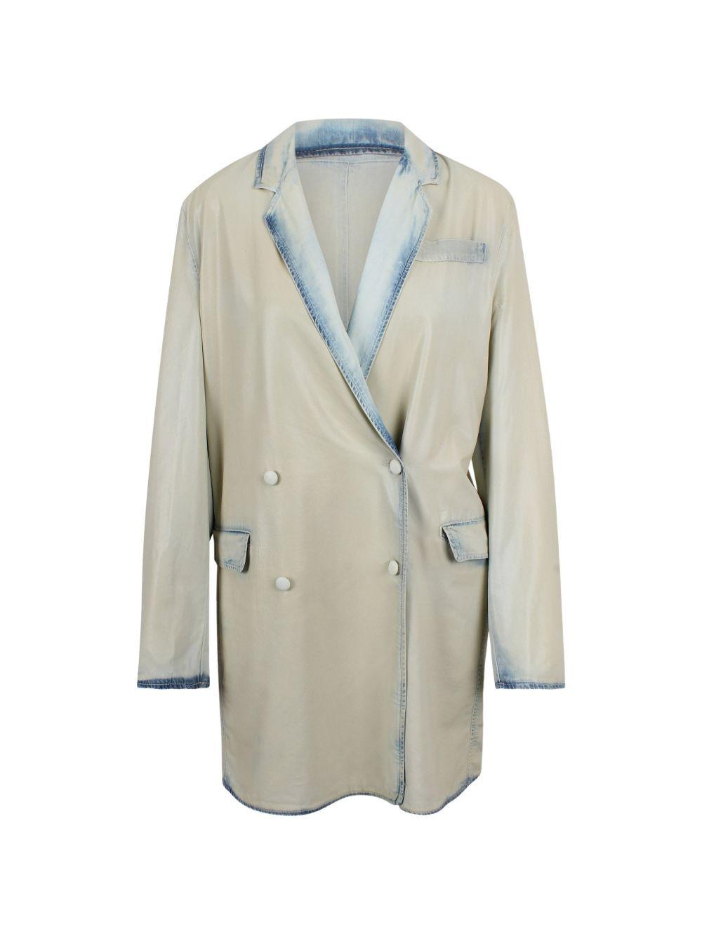 Blazer doppiopetto in lyocell in celeste Diesel - donna 