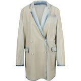Blazer doppiopetto in lyocell in celeste Diesel - donna 