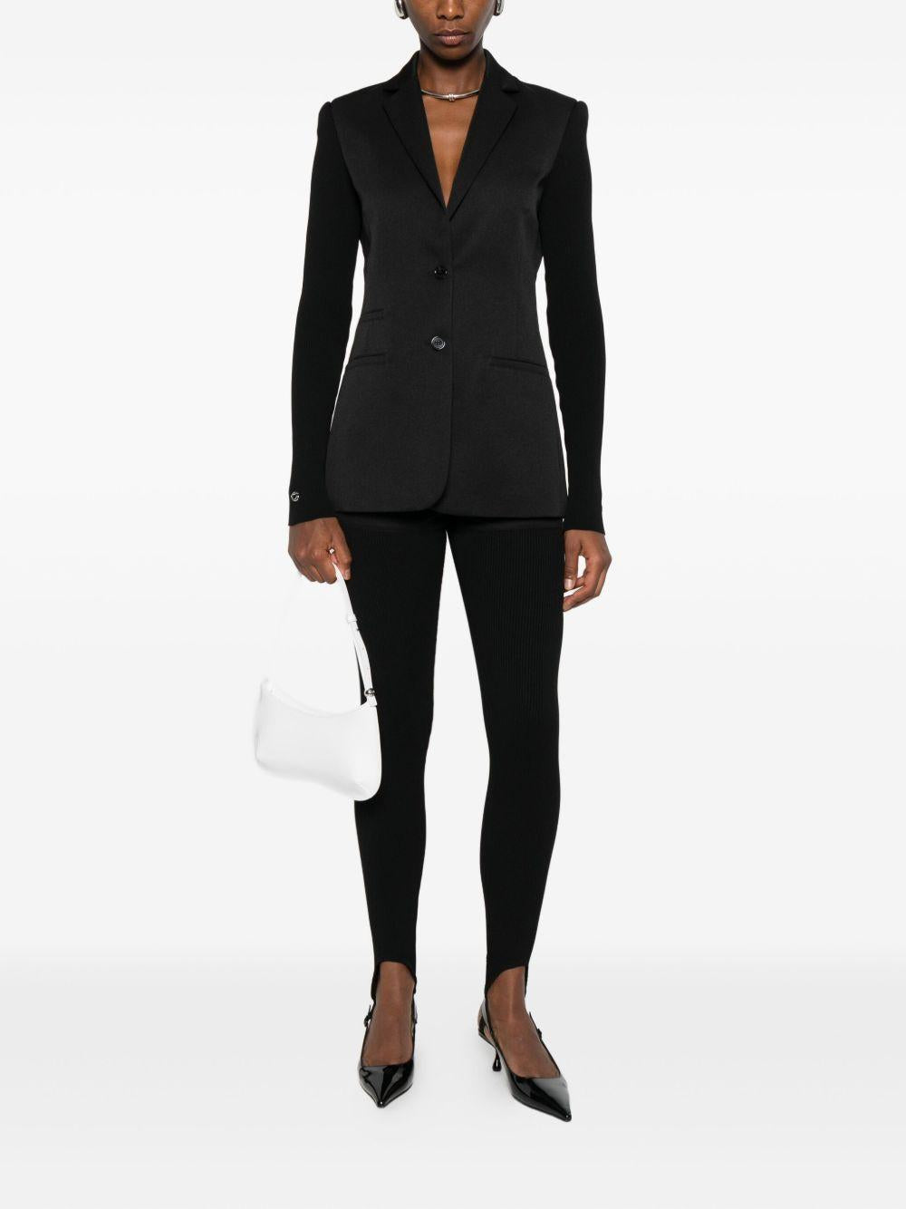 Leggings con staffe in nero Coperni - donna 
