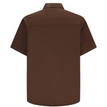 Camicia a maniche corte in popeline karl in marrone Darkpark - uomo 