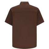 Camicia a maniche corte in popeline karl in marrone Darkpark - uomo 