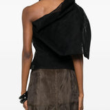 Top drappeggiato asmmetrico in nero Rick owens - donna 