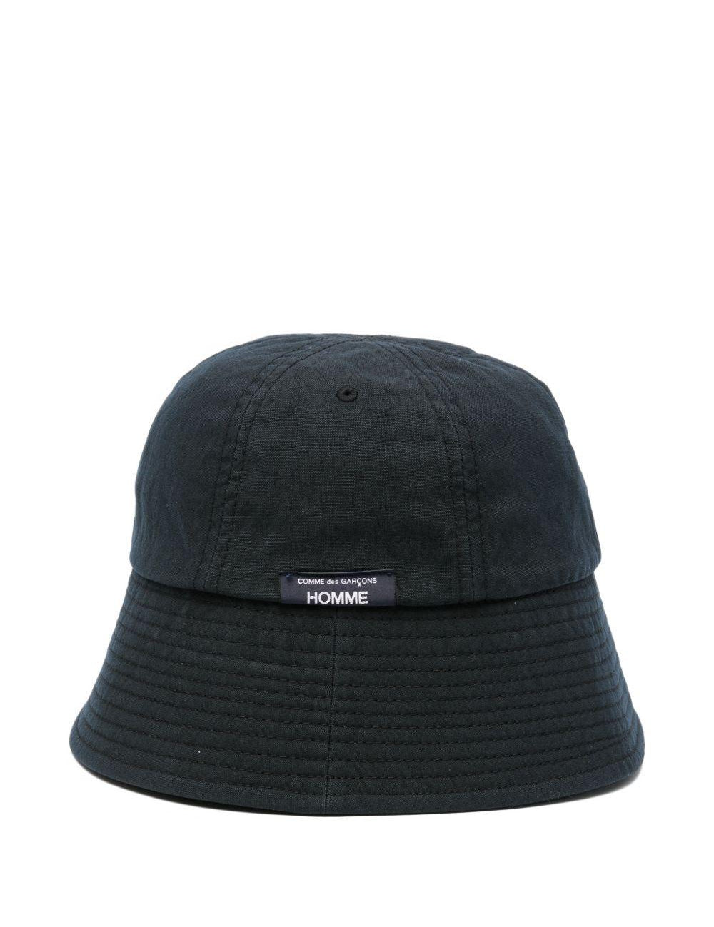 Cappello bucket con logo in nero Comme des garcons  homme - uomo 