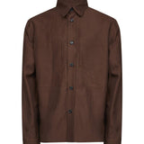 Camicia con tasca in marrone Laneus - uomo 