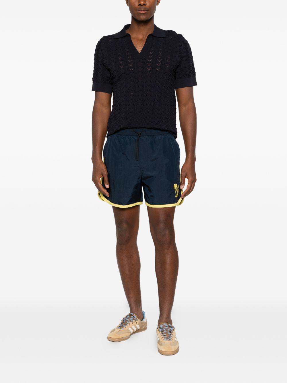 Pantaloncini ricamati in blu Drole de monsieur - uomo 