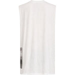 Canotta stampata jumbo in bianco Rick owens - uomo 