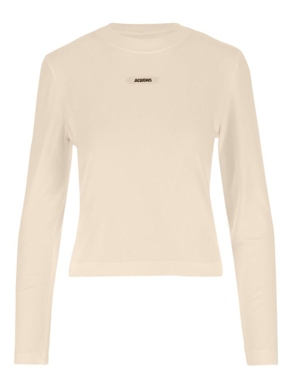 T-shirt a maniche lunghe Le Tshirt Gros Grain in avorio 