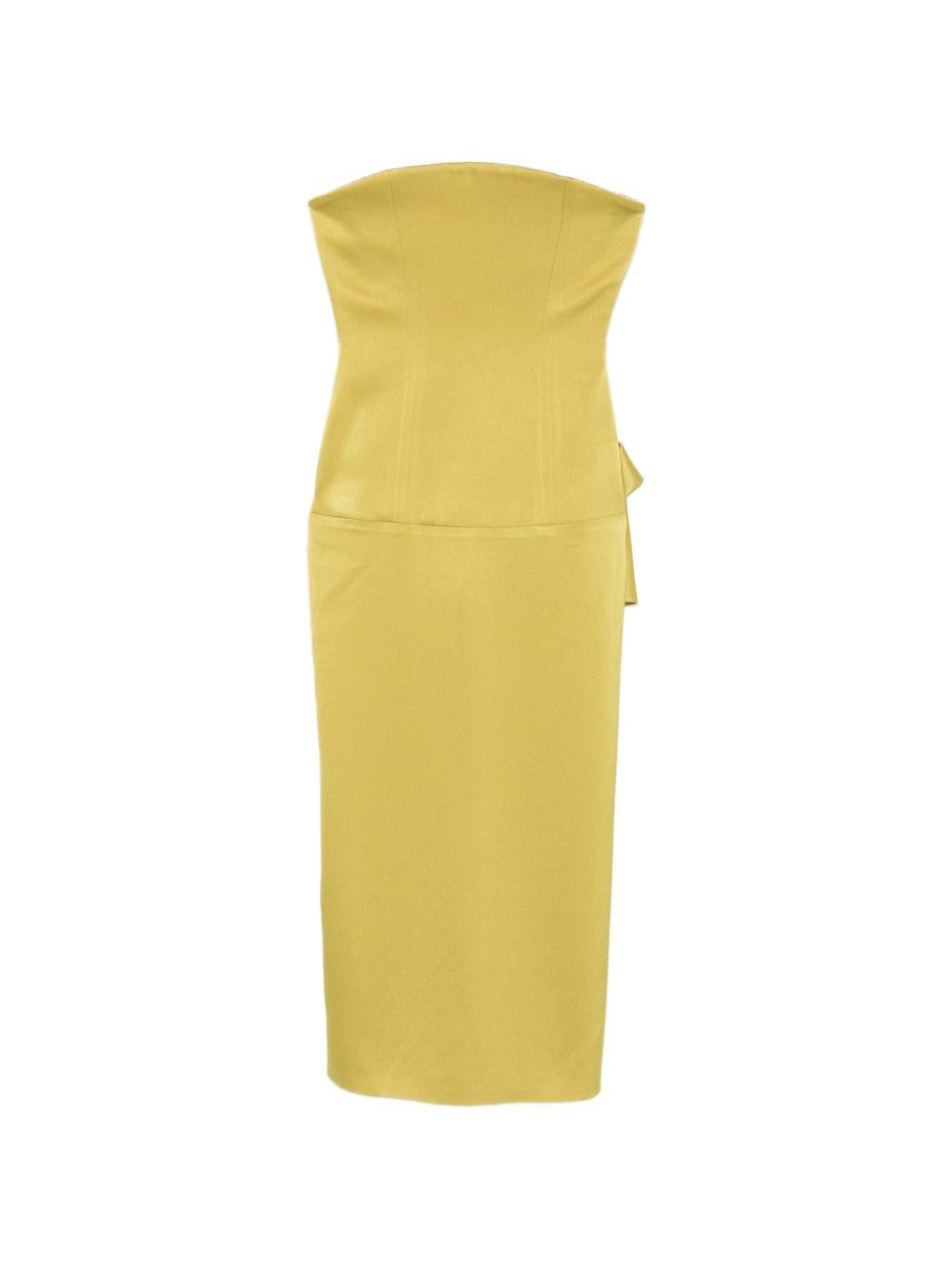 Abito midi avvitato in giallo Alex Perry - donna 