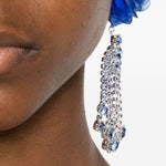 Orecchini decorati con rosa in blu e argento Magda butrym - donna 