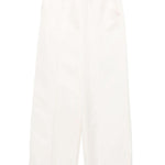 Pantaloni in raso in bianco Jil sander - donna 