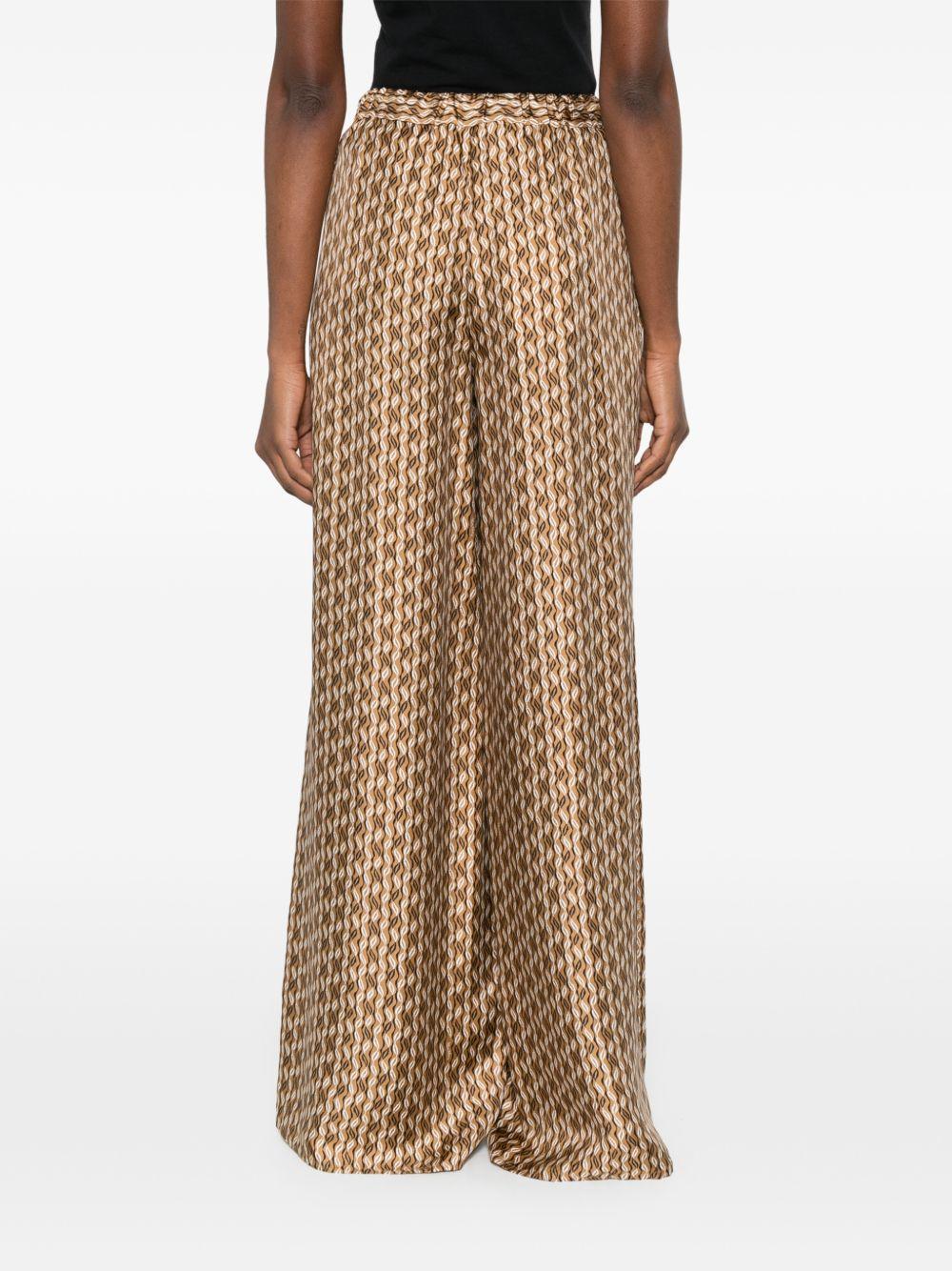 Pantaloni Clarino a gamba ampia in marrone Maxmara - donna 