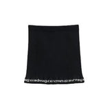 Minigonna a coste con logo  in nero Alexander wang - donna 