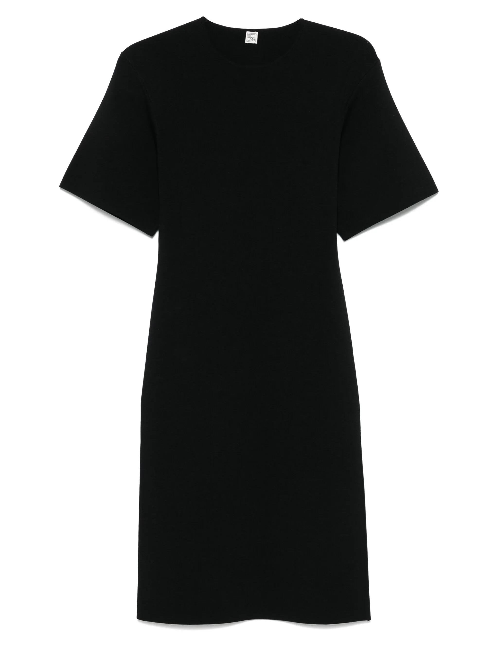Abito midi in maglia fine in nero Toteme - donna 