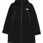 Cappotto con cappuccio e zip in nero The north face - donna 