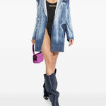 Cappotto denim De-Lyria-Fsi in blu Diesel - donna 