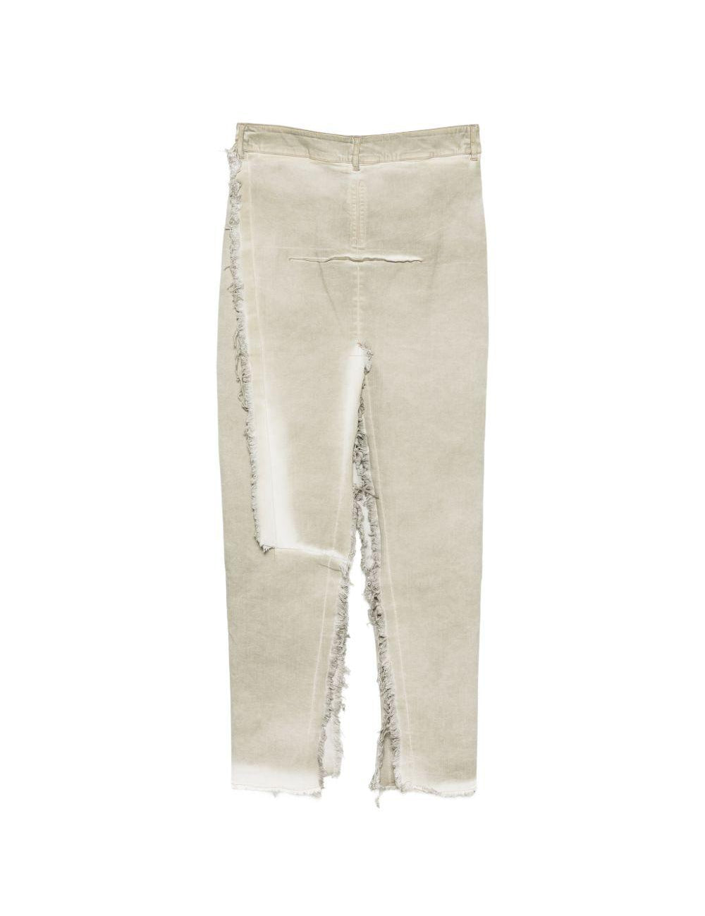 Gonna con effetto vissuto in beige Rick owens drkshdw - donna 