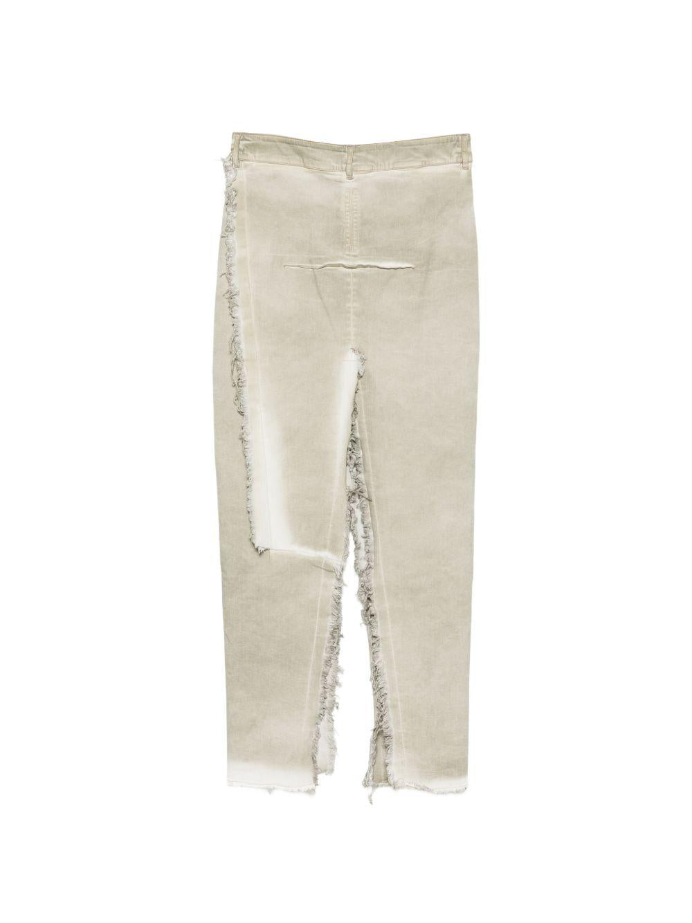 Gonna con effetto vissuto in beige Rick owens drkshdw - donna 