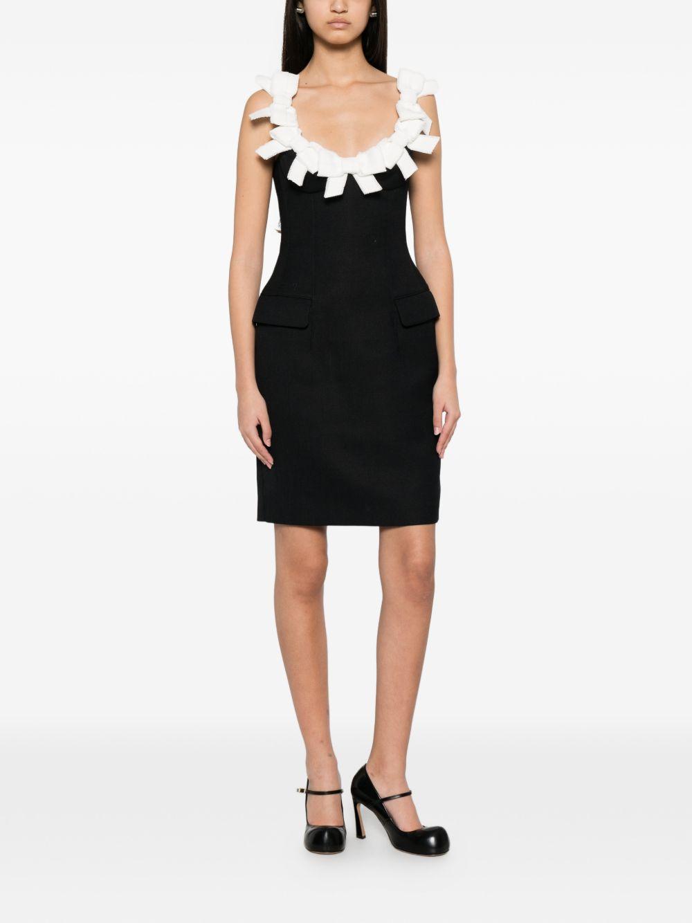 Abito mini con fiocchi in blu scuro hushu/tong - donna 