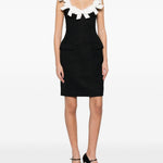 Abito mini con fiocchi in blu scuro hushu/tong - donna 