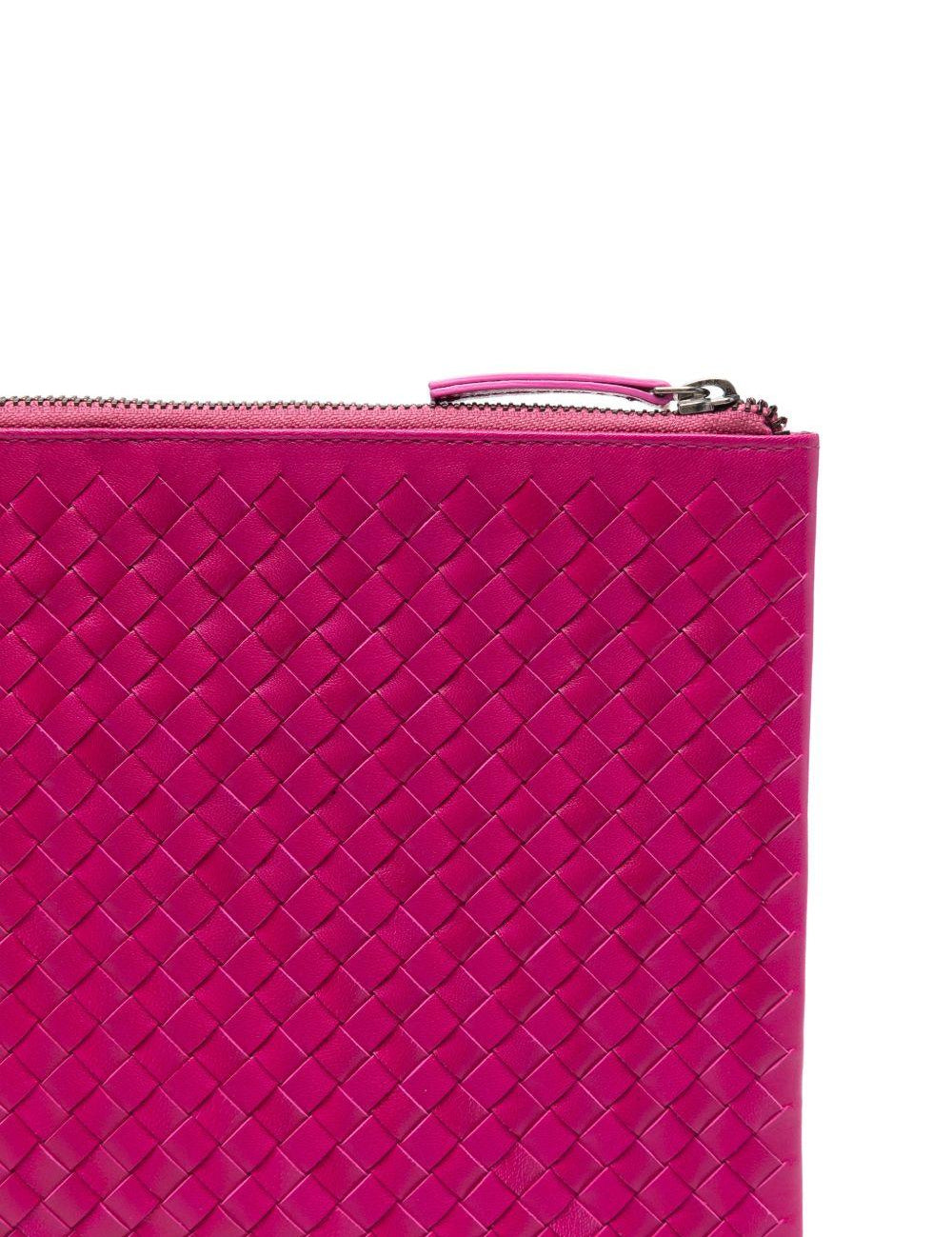 Clutch intrecciato A4 in rosa Dragon diffusion - donna 
