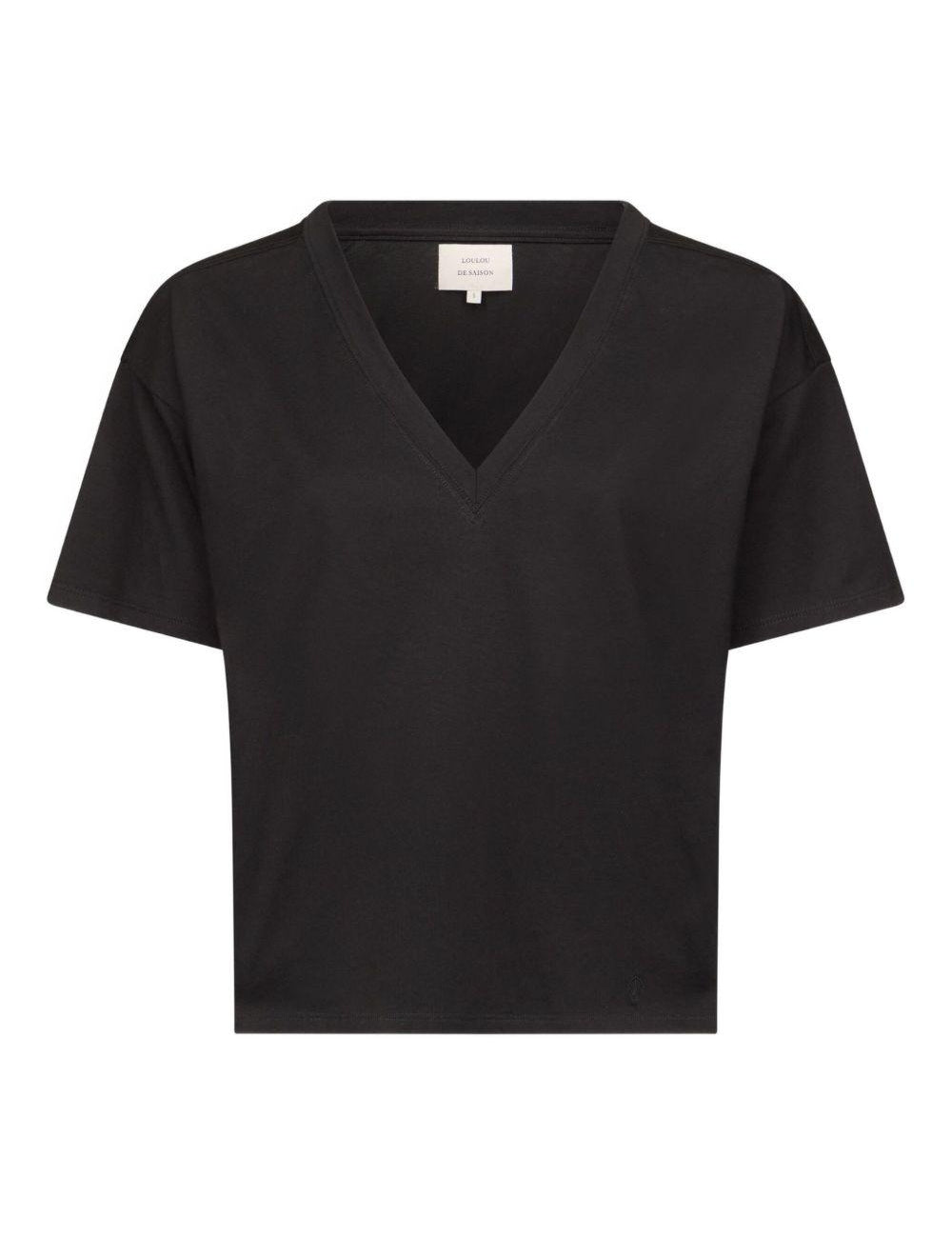T-shirt FAAA in nero Loulou de saison - donna 