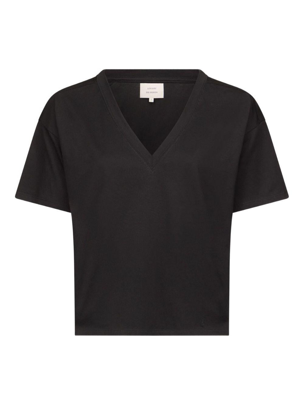 T-shirt FAAA in nero Loulou de saison - donna 