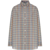Camicia a quadri con bottoni multicolore 