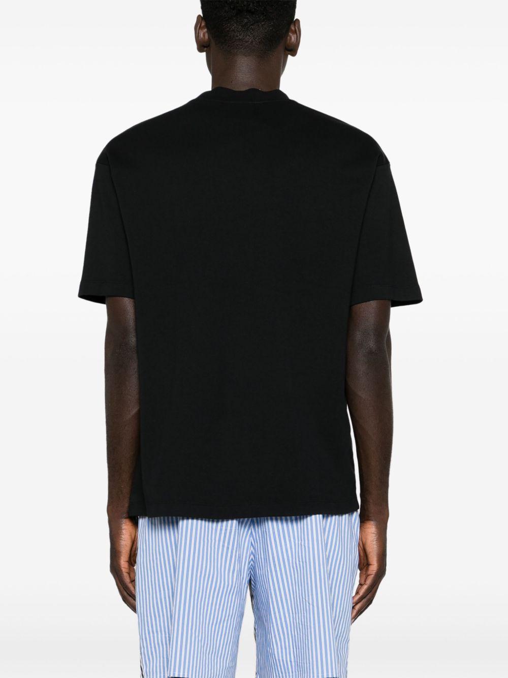 T-shirt slogan classique in nero drole de monsieur - uomo 