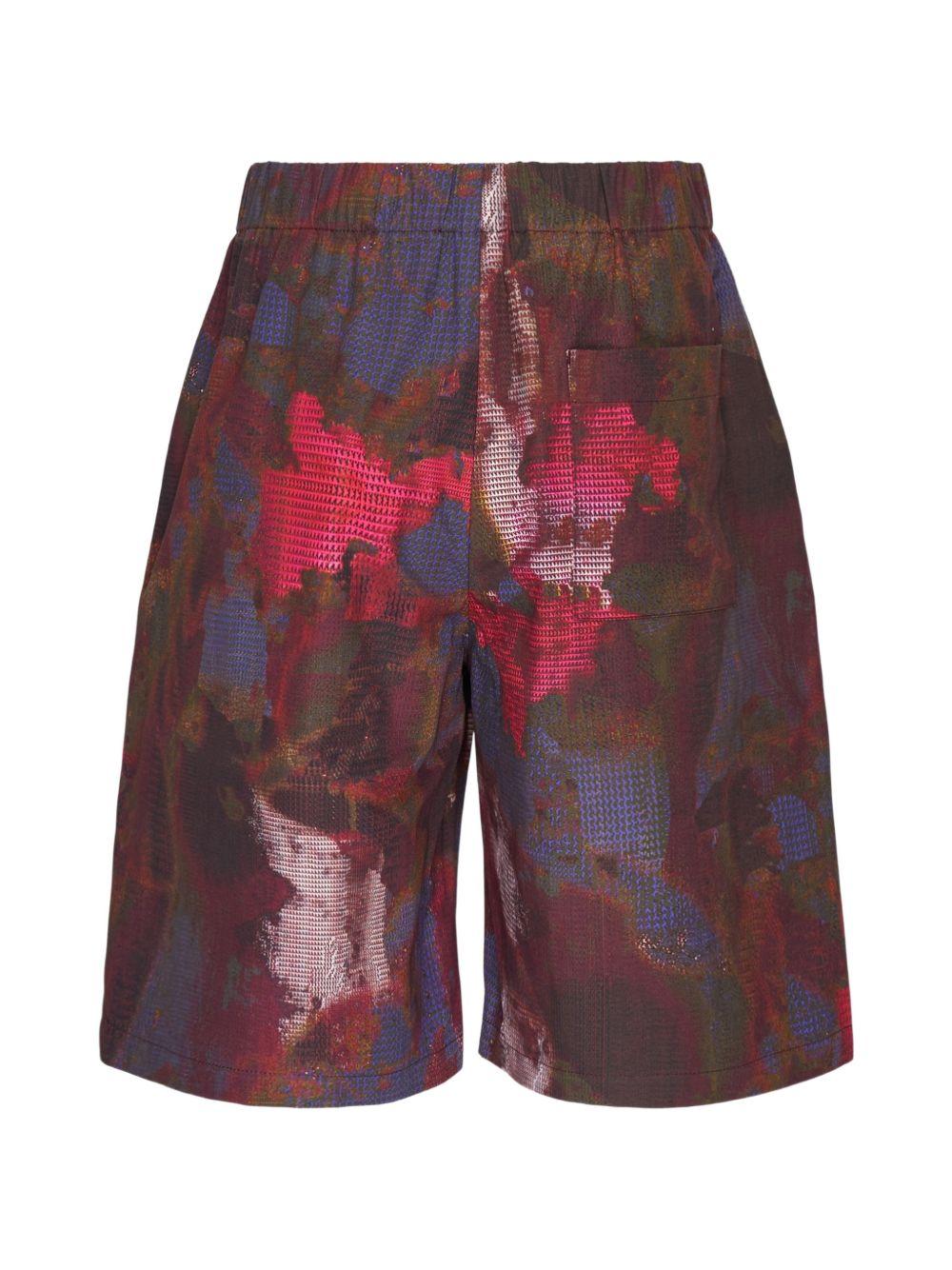 Shorts con stampa in rosso Oamc peacemaker - uomo 