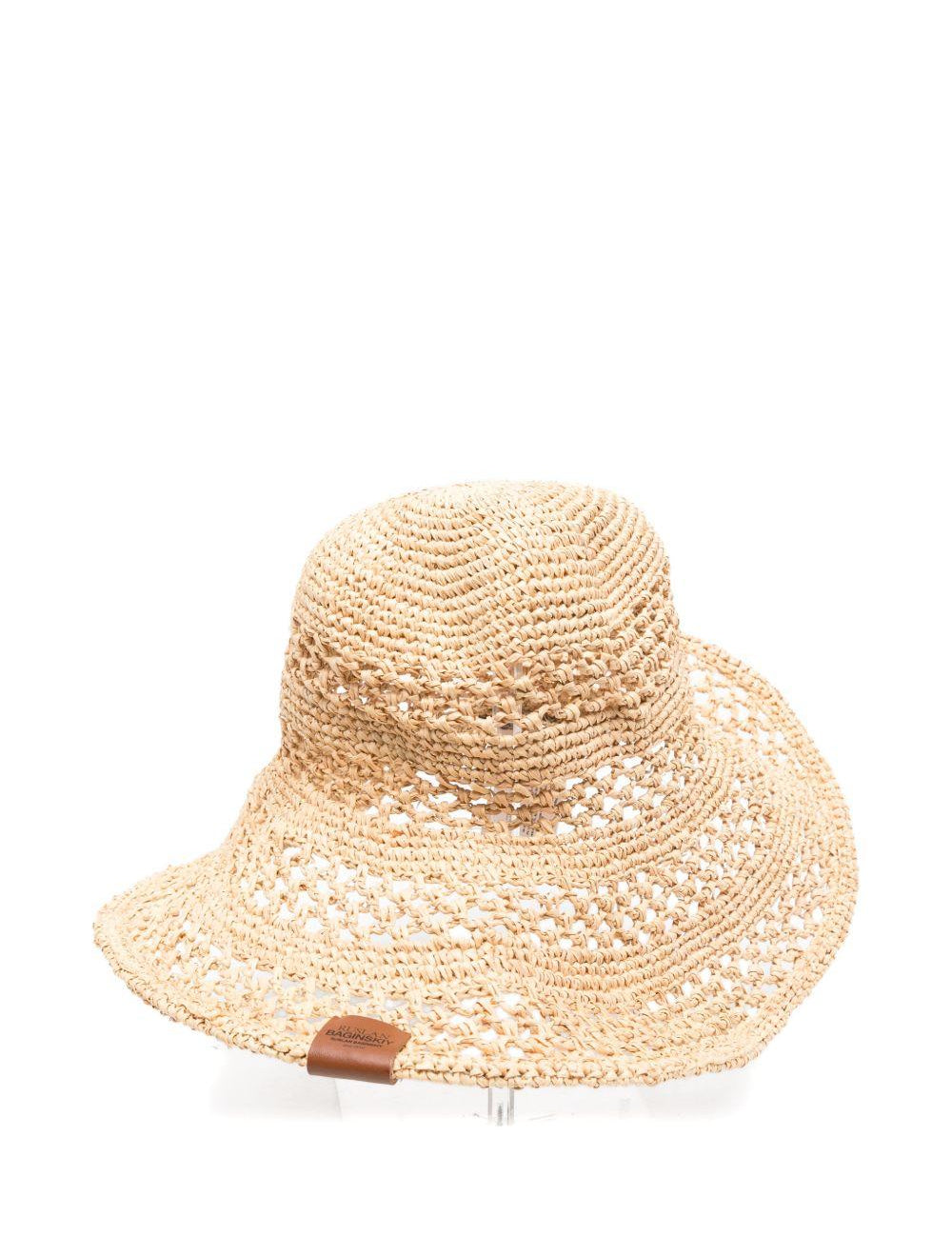 Cappello a secchiello con logo in beige Ruslan baginskiy - donna 